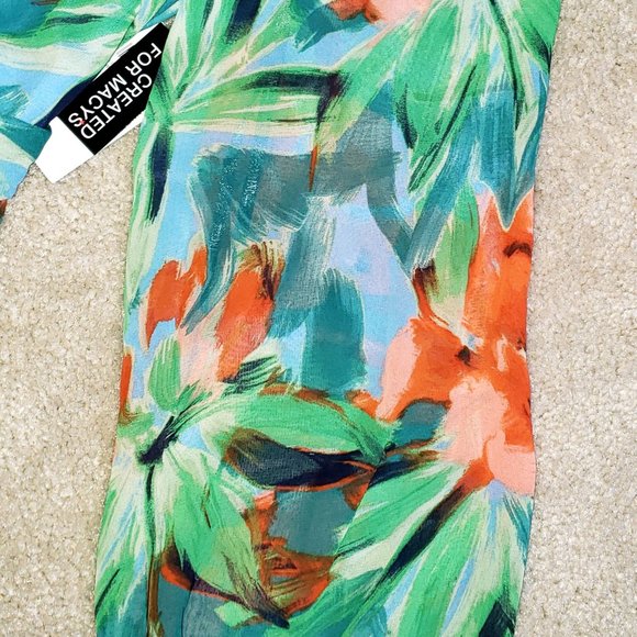 INC INTERNATIONAL CONCEPTS HAWAIIAN TROPICAL PRINT CHIFFON BOHO MAXI DRESS 6 - Picture 10 of 15